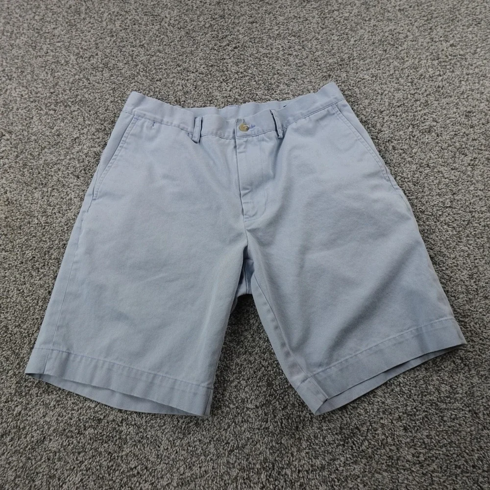 Polo Ralph Lauren Shorts Mens 32 Blue Chino Bermuda Casual Preppy Dad Flat Front